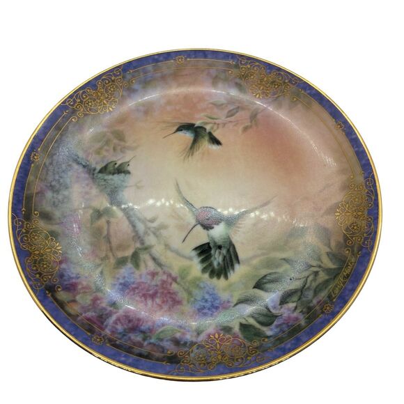 Bradford Exchange Hummingbird - Etsy Bradford Exchange Hummingbird Plates Set Of Two Ceramic Nature\'s Little Treasure